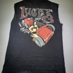 Lucky 13 Sleeveless Tee Size M